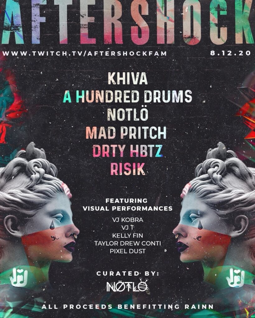 NotLö & AfterShock Team Up For Massive Livestream This Wednesday Feat. Khiva, A Hundred Drums, Mad Pritch & More!